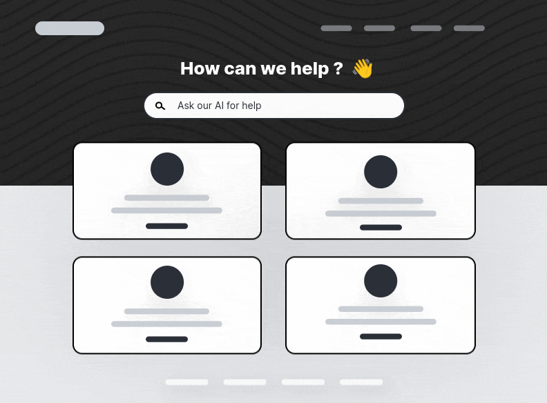Product documentation interface example